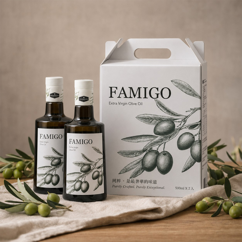 FAMIGO 經典款 2 入禮盒,特級初榨橄欖油禮盒組合