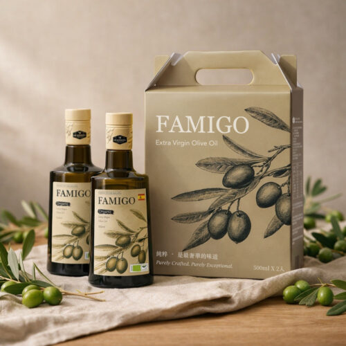 FAMIGO 嚴選款 2 入禮盒（EU規範原料），特級初榨橄欖油禮盒包裝